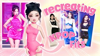 Recreating KPOP OUTFITS In Dress To Impress!