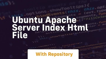 Ubuntu apache server index html file