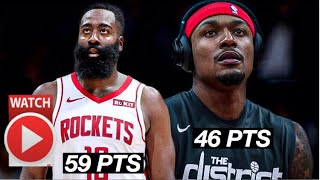 James Harden vs Bradley Beal Full highlights (2019.10.30) 105 Points Combined! | Rockets vs Wizards