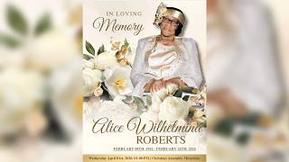 Funeral Service for Alice Wilhelmina Roberts