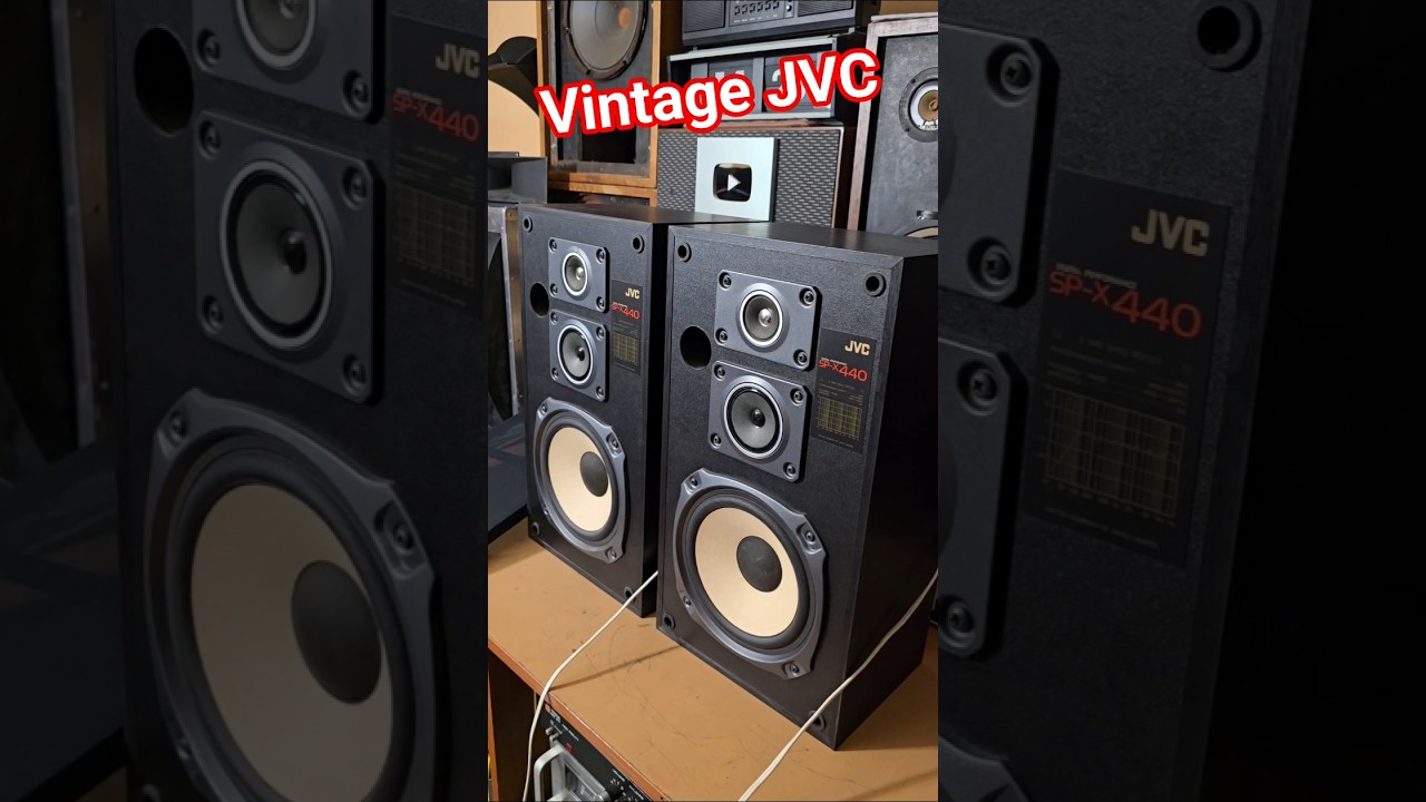 80s Vintage JVC BOOKSHELF SPEAKERS Rare Unique Bass Reflex SPEAKER