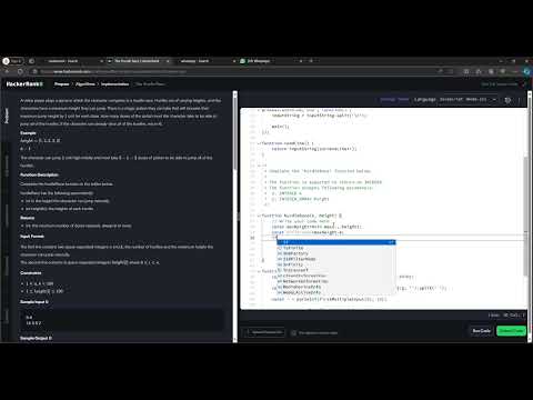 hacker rank the hurdle race solution in JavaScript