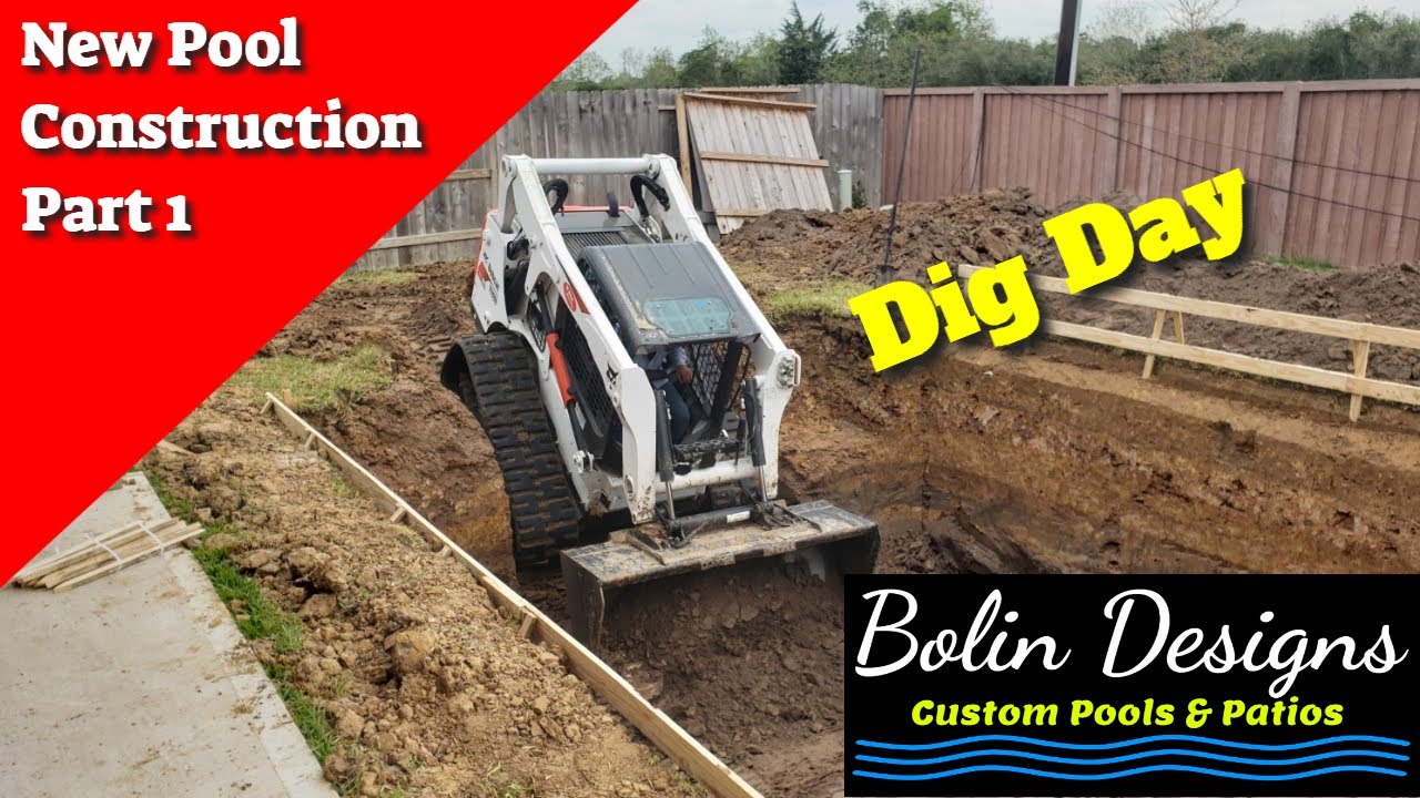 Pool Construction Part 1 - Excavation Time Lapse - Bolin Designs Pools ...