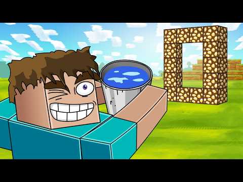 Steve Builds an Aether Portal | Minecraft Animation
