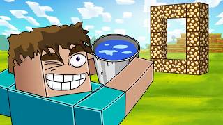 Steve Builds an Aether Portal | Minecraft Animation