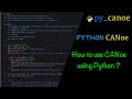 How to use canoe with python