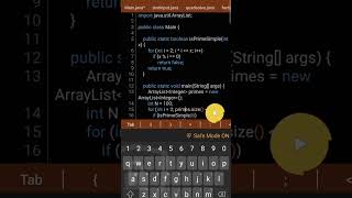 Java program to find a prime numbers 1 to 100