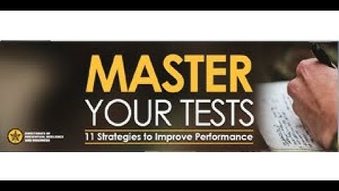 Master Your Tests