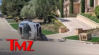 Scott Disick s Lamborghini Flipped on its Side in Crash Photos TMZ TV