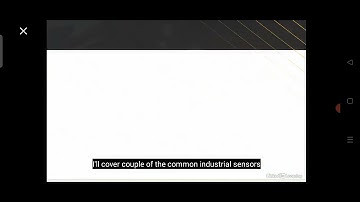 PLC INDUSTRIAL SENSORS - Lecture 1