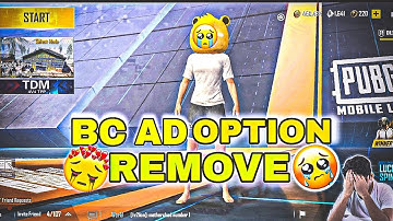 BC ADS OPTION REMOVE 😭 ll PUBG LITE BC ADS PROBLEM 🙏 ll PUBG LITE LOADING PROBLEM 😭 #sadvideo