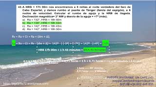 Examen Per - Convocatoria Abril 2024 - Andalucía. Ejer.nº 42, 43, 44 y 45. Cartas Náuticas