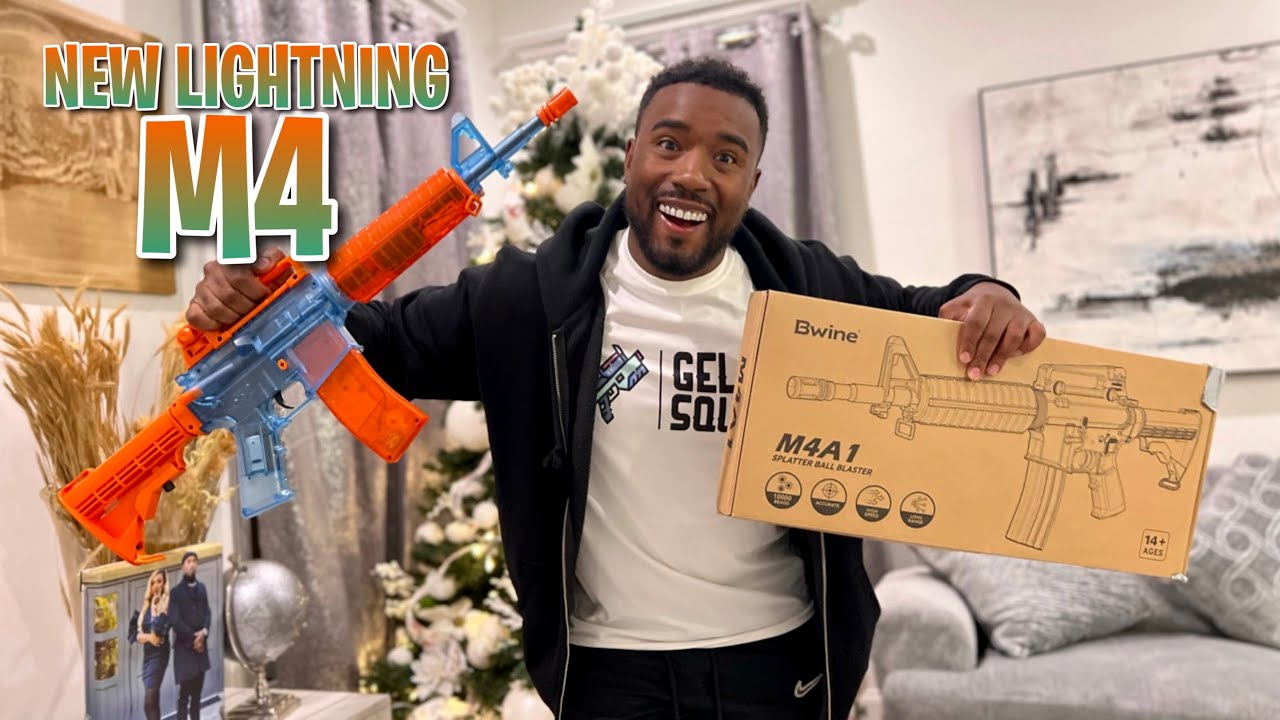 UNBOXING THE COOLEST EVER LIGHTNING M4 GEL BLASTER YouTube
