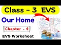 Our Home Class 3| Houses Around Us Class 3| Class 3 EVS Worksheet| Class 3 Syllabus| Class 3 Science