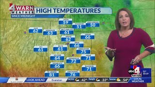Warming and drying trend through the midweek
