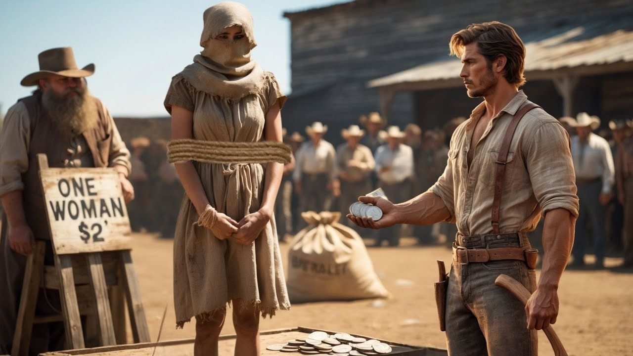 Bûcheron solitaire paie 2 $ pour femme au sac sur la tête—il l’épouse à son nom.