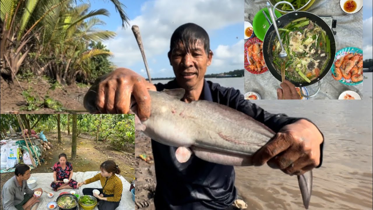 Nghề thụt hang cá ngát đầu năm ,Dượng út ra tay con nào mà chạy khỏi 