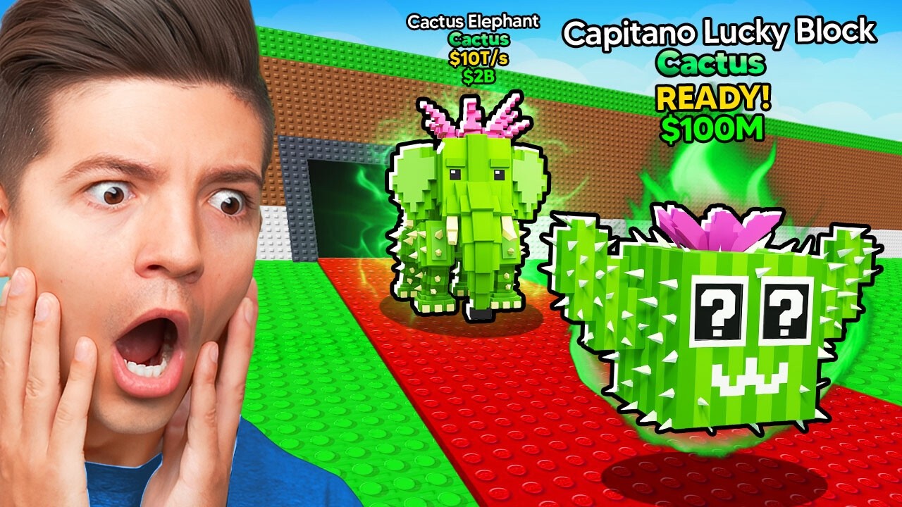 Opening 100 CACTUS LUCKY BLOCKS in Steal a Brainrot