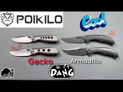 Review/impressions of 2 more Poikilo Blades models… the Gecko knife and Armadillo knife… seriously!