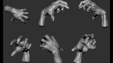 Zbrush - dynamic hand sculpt timelapse
