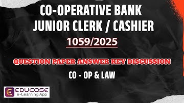 CSEB 1059 / 2025 CO-OP & LAW PART - 01 EXAM QUESTION PAPER DISCUSSION