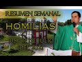 Resumen de Homilías 05 al 11 de Julio 2021 - Padre Arturo Cornejo