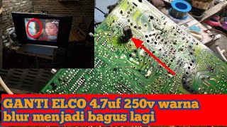 tv LG warna gambar blur || warna mblobor || ipe electronic