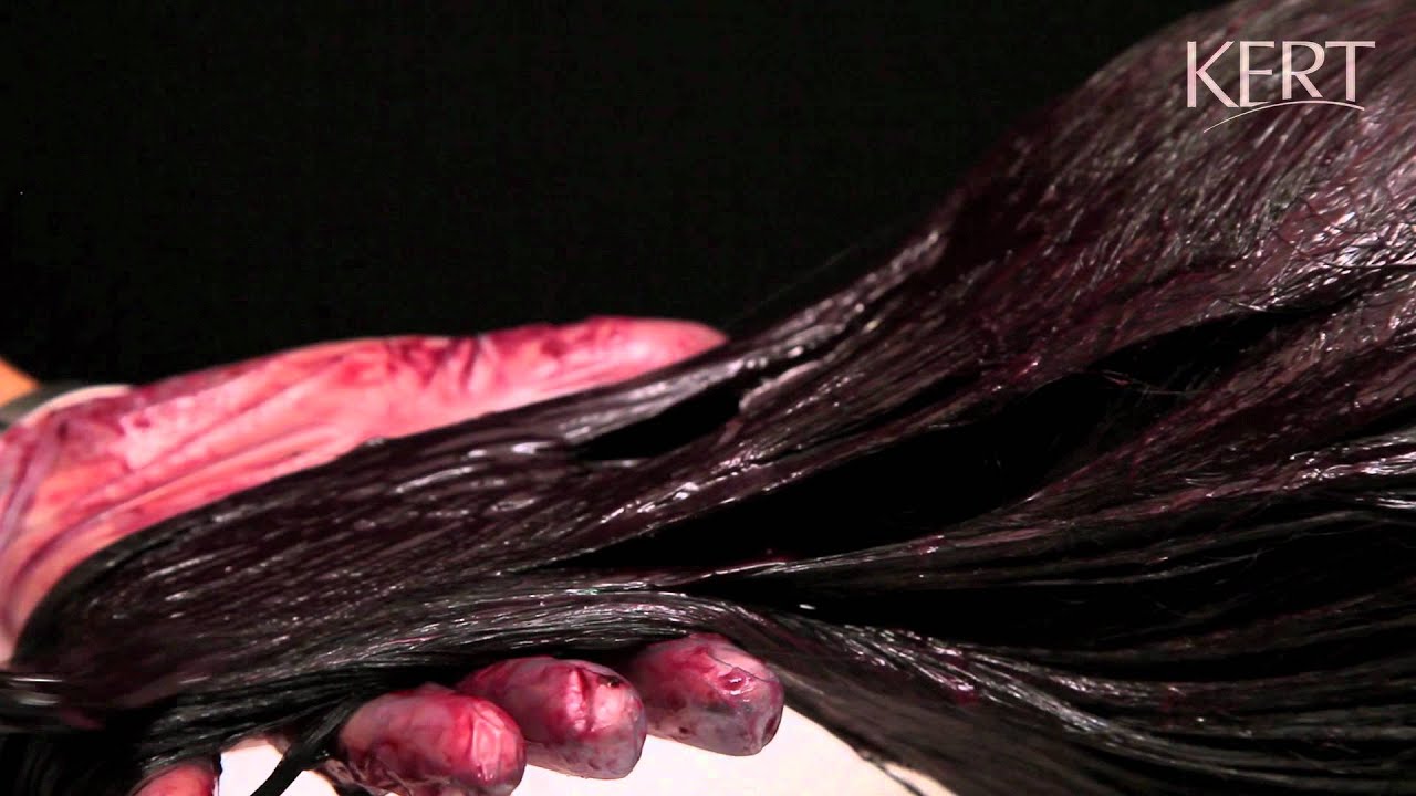 Cabelos longos e escuros - Keraton Banho de Brilho Figo Roxo - KERT