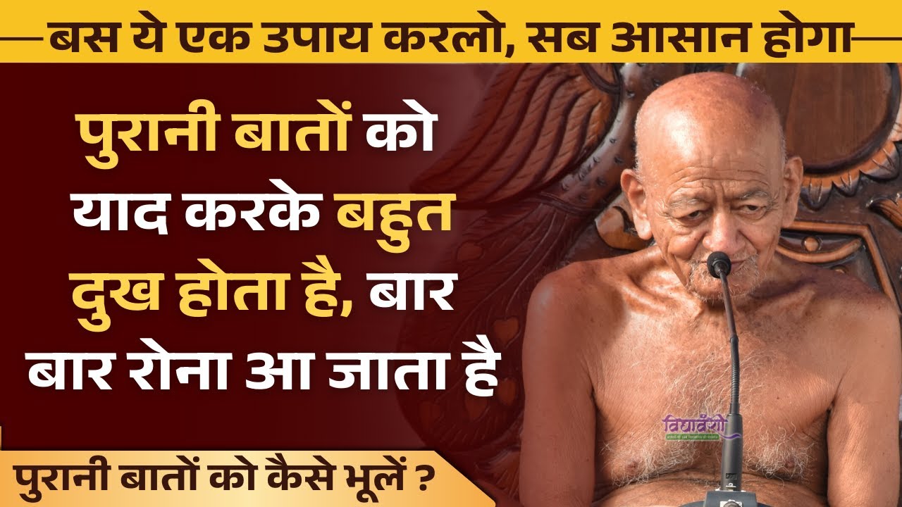 पुरानी बातों को याद करके बहुत दुख होता है , उनको कैसे भूलें ? II Vidyasagar ji maharaj pravachan