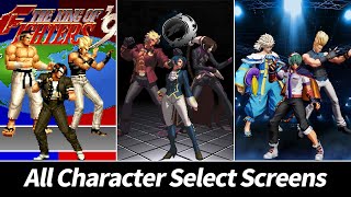 The King Of Fighters: All Character Select Screens [94XV + Spinoff]