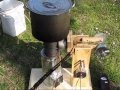 Gasifier cookstove with Stirling engine