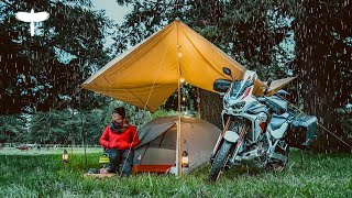 Woman Camps Alone with a Motorcycle in the Rain screenshot 5