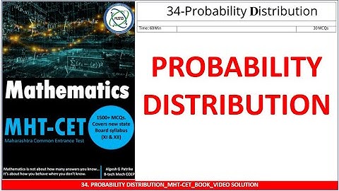 34 PROBABILITY DISTRIBUTION ASSIGNMENT VID SOL l MHT-CET l IMPULSE BATCH l SAINI SIR