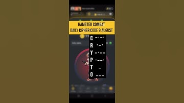 Hamster Combat Daily Cipher code 9 August 💯 Solve #hamsterkombat #shorts #yt