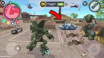 Rope Hero: Vice Town - (Transformer Jet Airplane Fight Tank) Jet Airplane Destroy Police Robot Car