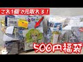 外から見えてる推しグッズ1個だけで元取れる!500円のキャラ雑貨福袋開けてみた