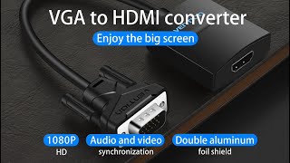 ACN：VGA to HDMI Converter with Female Micro USB and Audio Port Does Vga Carry Audio
