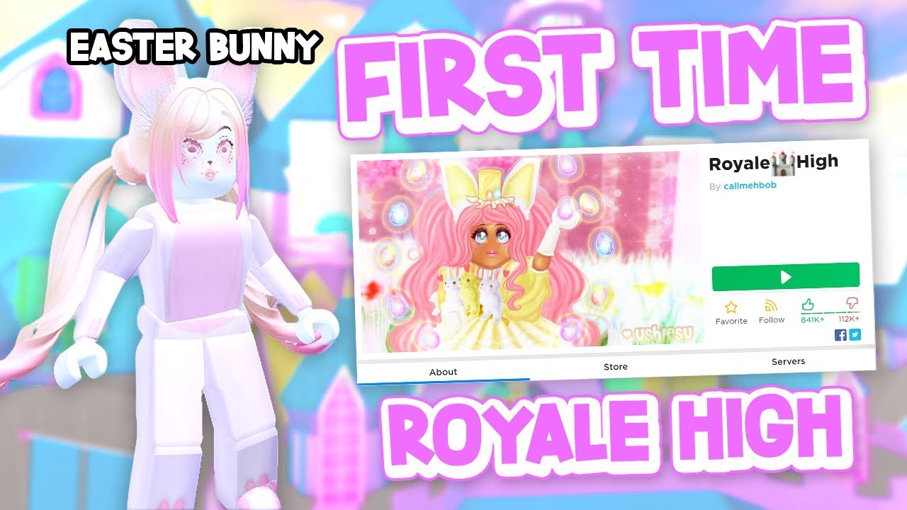 EASTER BUNNY PLAYS ROYALE HIGH SCHOOL FOR THE FIRST TIME! (Royale High