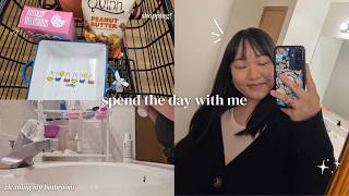 spend the day with me *.❤︎₊ shopping, deep cleaning my bathroom, my night time skin care routine