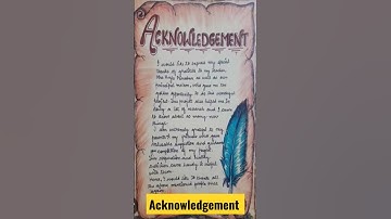 Acknowledgement// project design acknowledgement design #shorts #viral #acknowledgement #project