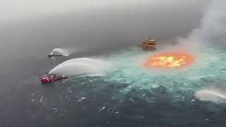 The Eye of Fire: Ocean Gas Pipeline Blaze! 🌊🔥