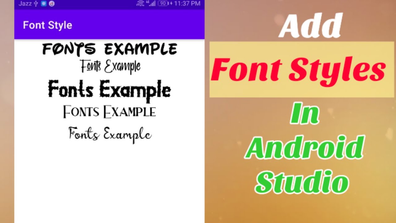 How to change font style in Android Application| Add font styles in ...
