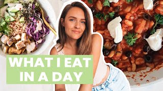 WHAT I EAT IN A DAY  healthy & easy vegan meals