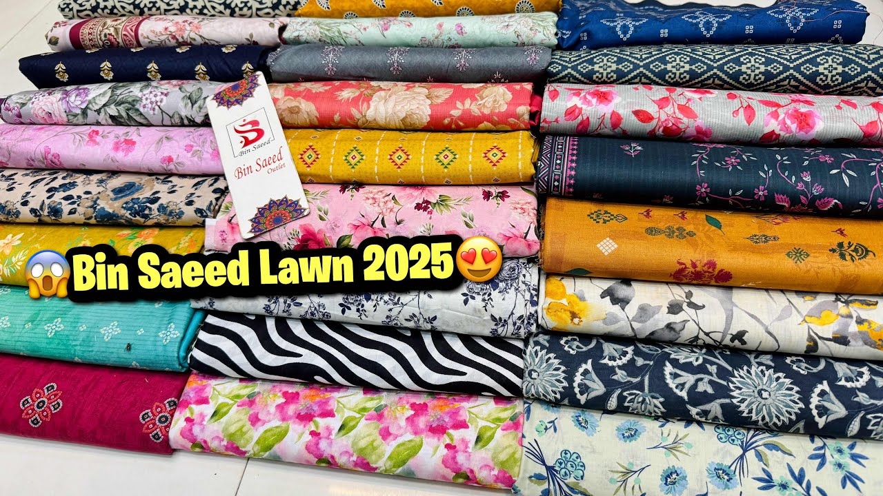 Original Bin Saeed Lawn 2025 | Bin Saeed New Collection 2025 | Bin Saeed Summer lawn 2025