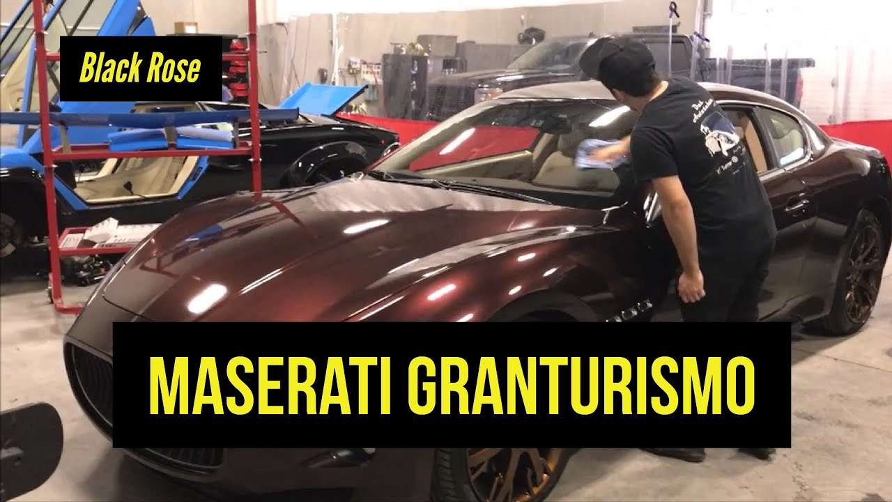 2011 Maserati GranTurismo | 3M Black Rose Vinyl Wrap