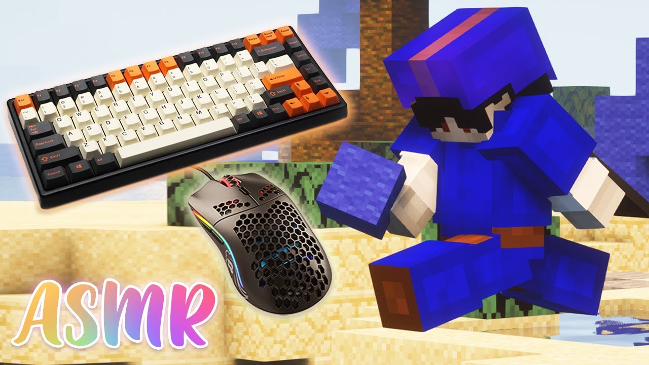 Keyboard and mouse ASMR with new keyboard and handcam [Tangerine Switches]