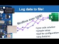 Arduino data to csv file using modbus over usb modbus rtu