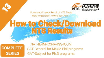 How to Check/ Download NTS Result.[NAT, GAT-general, Gat-subject]