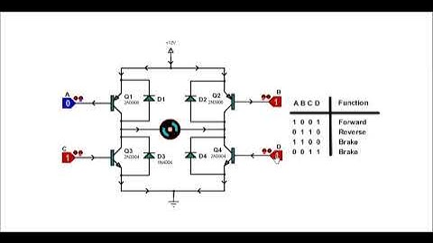 dc motor with bjt h bridge