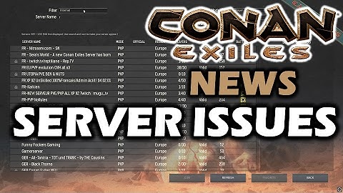 CONAN EXILES NEWS - OFFICIAL SERVERS MISSING